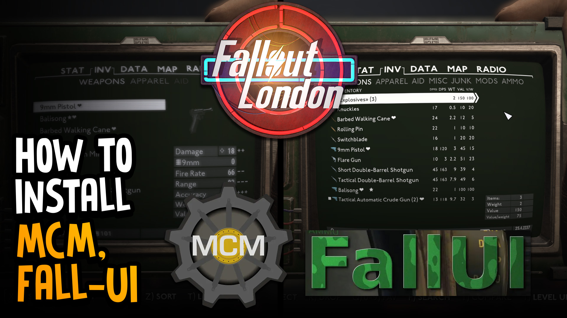 How to install MCM & FallUI for Fallout London – Full Guide